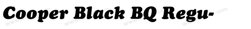 Cooper Black BQ Regu字体转换
